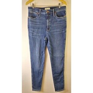 Madewell 10"‎ Mid Rise Skinny Jeans Dark Wash MA616 Women's Size 31 Stretch Slim